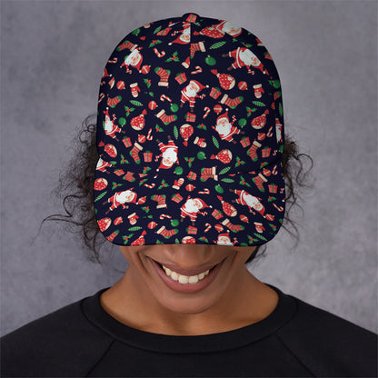 Cute Merry Christmas Pattern Print Baseball Cap