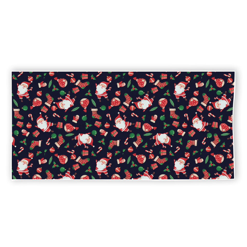 Cute Merry Christmas Pattern Print Beach Towel