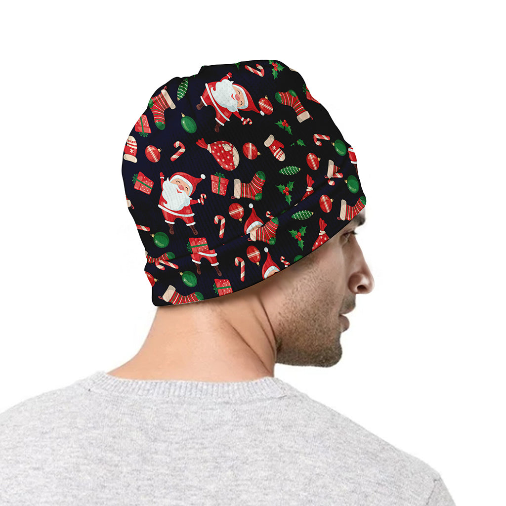 Cute Merry Christmas Pattern Print Beanie