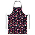 Cute Merry Christmas Pattern Print Bib Apron With Pocket