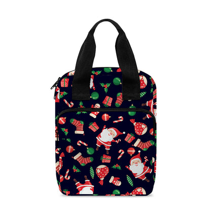 Cute Merry Christmas Pattern Print Bible Tote Bag