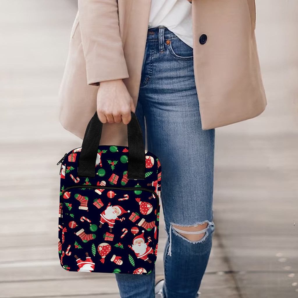 Cute Merry Christmas Pattern Print Bible Tote Bag