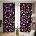 Cute Merry Christmas Pattern Print Dimout Pencil Pleat Curtains
