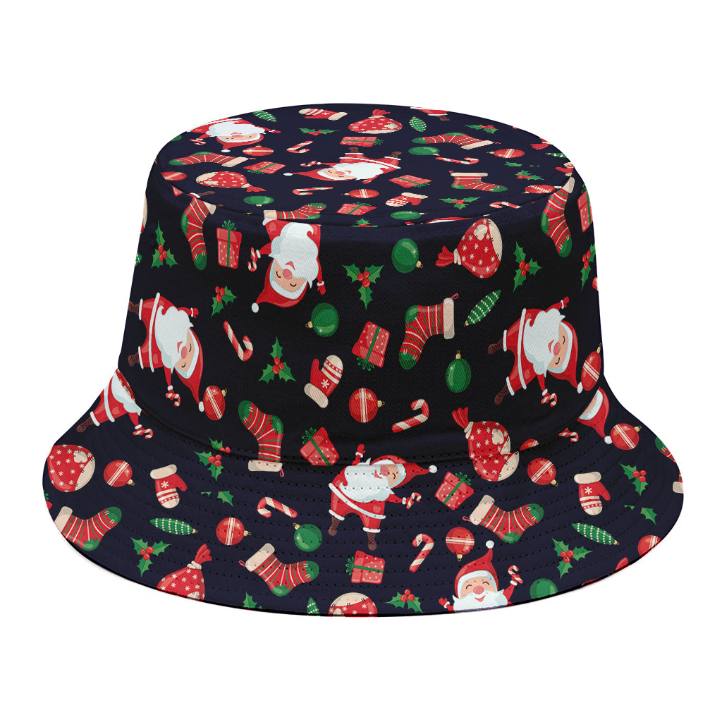 Cute Merry Christmas Pattern Print Bucket Hat