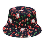 Cute Merry Christmas Pattern Print Bucket Hat