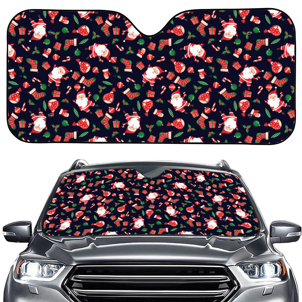 Cute Merry Christmas Pattern Print Car Windshield Sun Shade