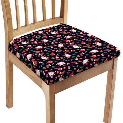 Cute Merry Christmas Pattern Print Chair Cushion Cover