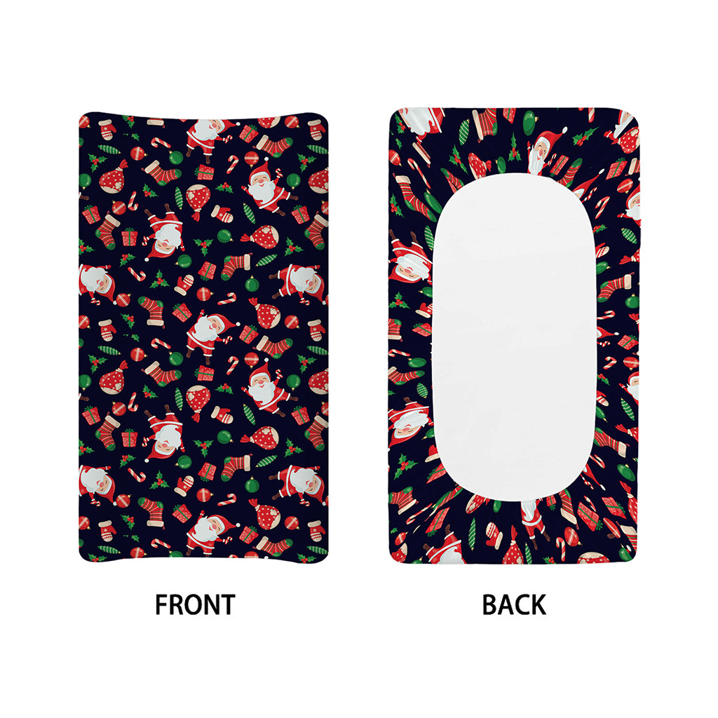 Cute Merry Christmas Pattern Print Changing Pad Cover