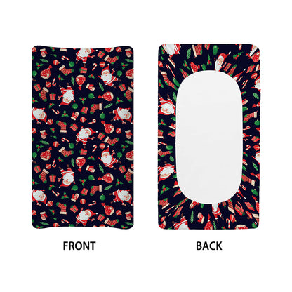 Cute Merry Christmas Pattern Print Changing Pad Cover
