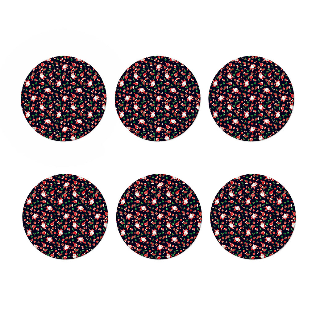 Cute Merry Christmas Pattern Print Coaster Set
