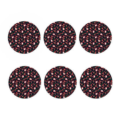 Cute Merry Christmas Pattern Print Coaster Set