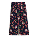 Cute Merry Christmas Pattern Print Cotton Front Slit Maxi Skirt