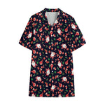 Cute Merry Christmas Pattern Print Cotton Hawaiian Shirt