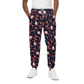 Cute Merry Christmas Pattern Print Cotton Sweatpants