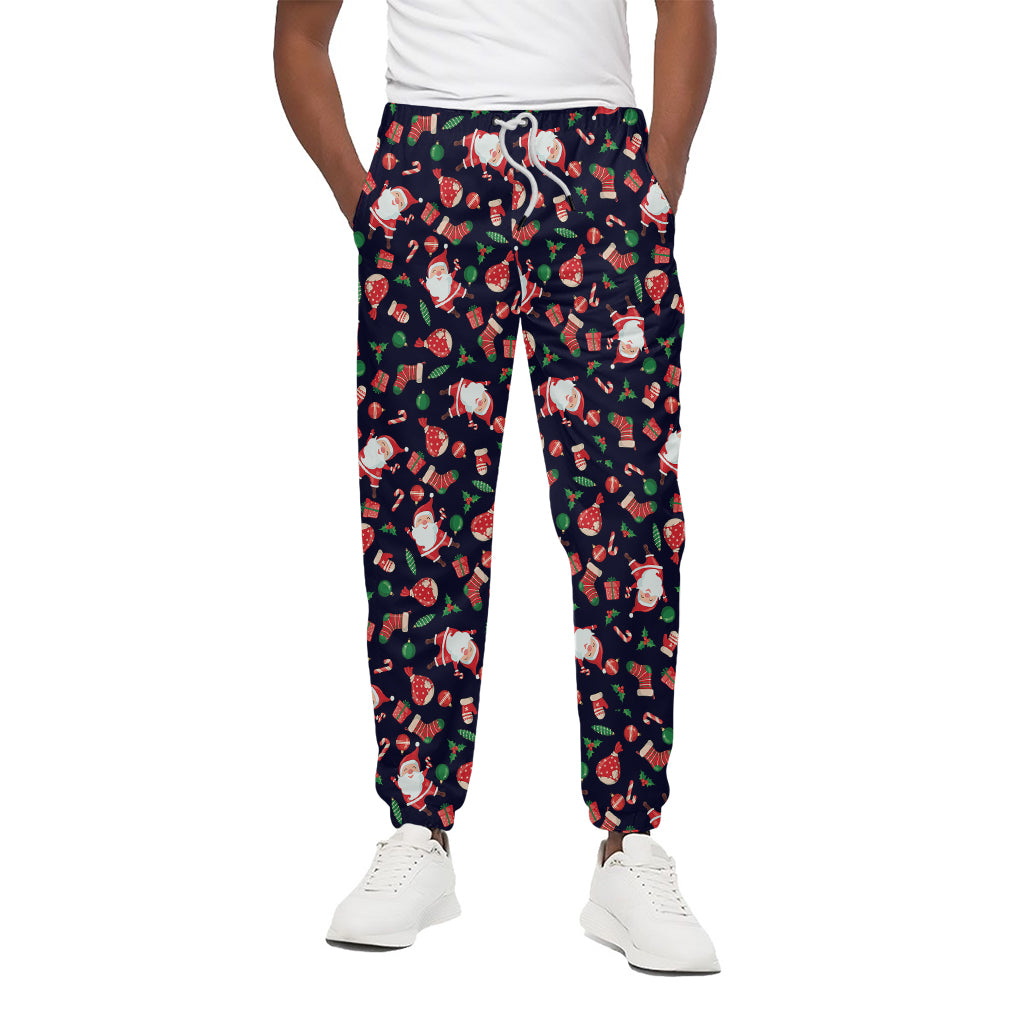 Cute Merry Christmas Pattern Print Cotton Pants