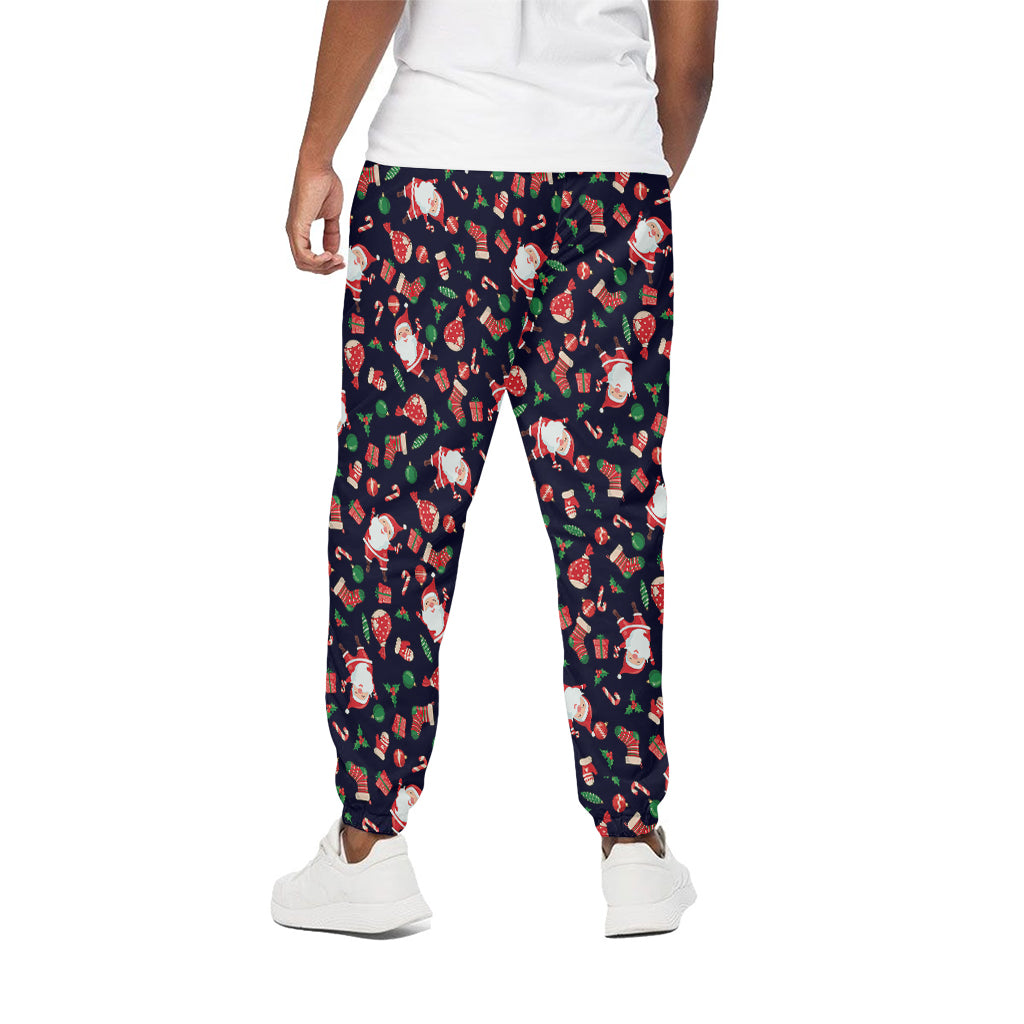 Cute Merry Christmas Pattern Print Cotton Pants