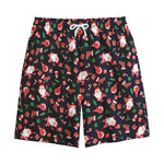 Cute Merry Christmas Pattern Print Cotton Shorts