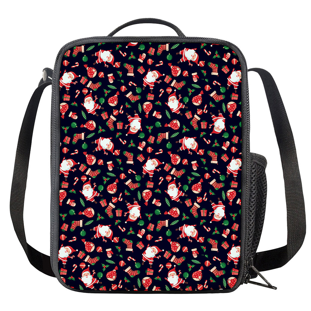 Cute Merry Christmas Pattern Print Crossbody Lunch Bag