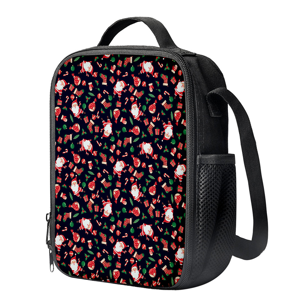 Cute Merry Christmas Pattern Print Crossbody Lunch Bag