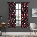 Cute Merry Christmas Pattern Print Grommet Curtain Panels
