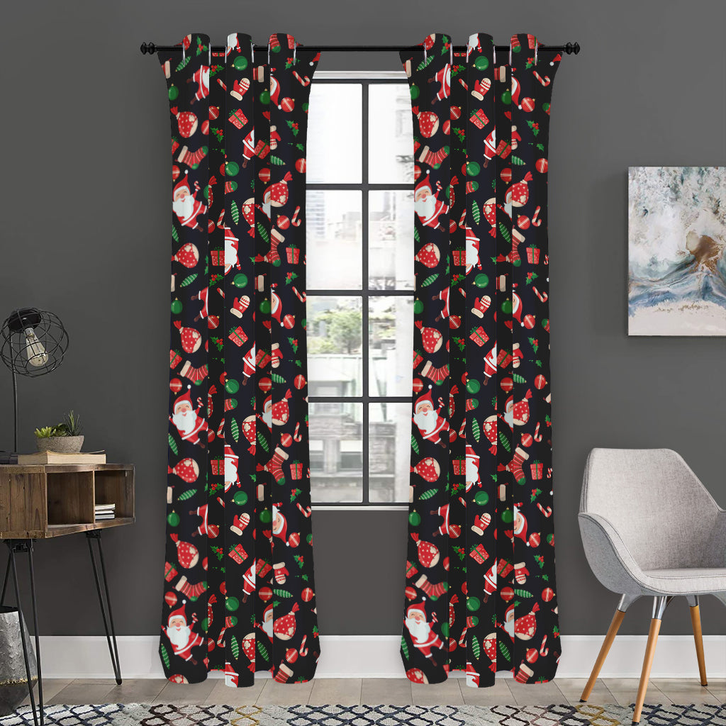 Cute Merry Christmas Pattern Print Curtain