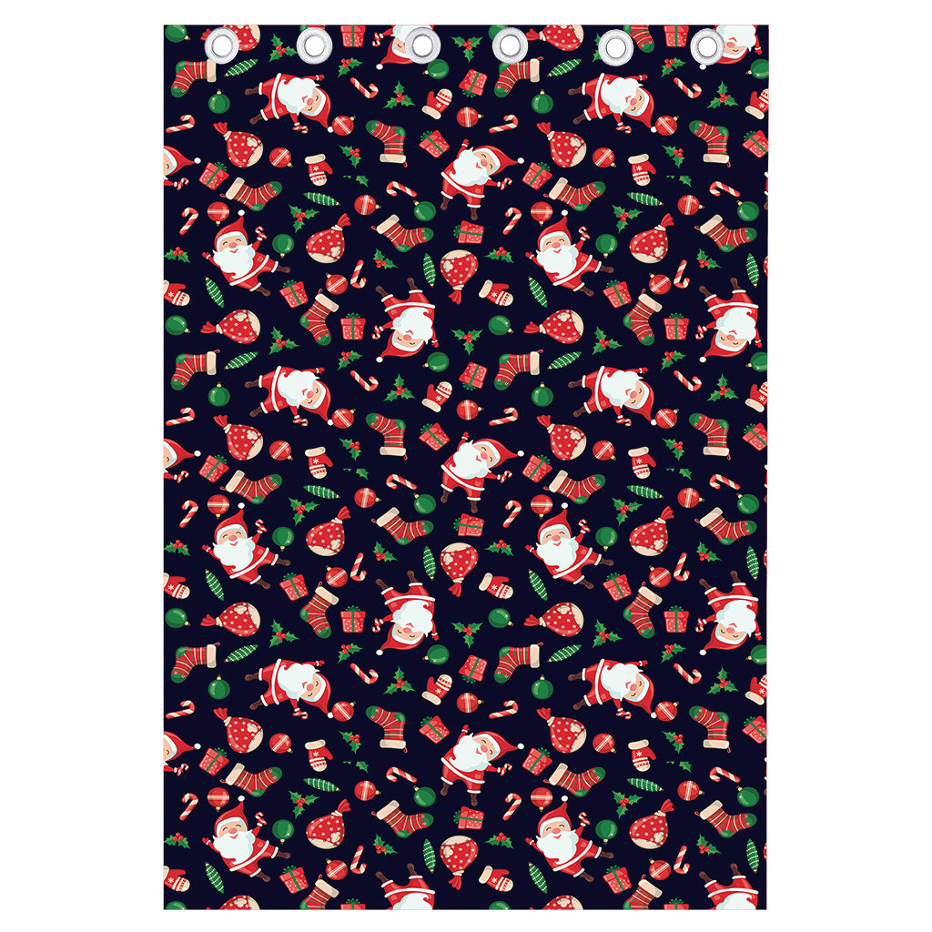 Cute Merry Christmas Pattern Print Curtain