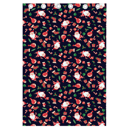 Cute Merry Christmas Pattern Print Curtain