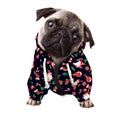 Cute Merry Christmas Pattern Print Dog Zip Up Hoodie