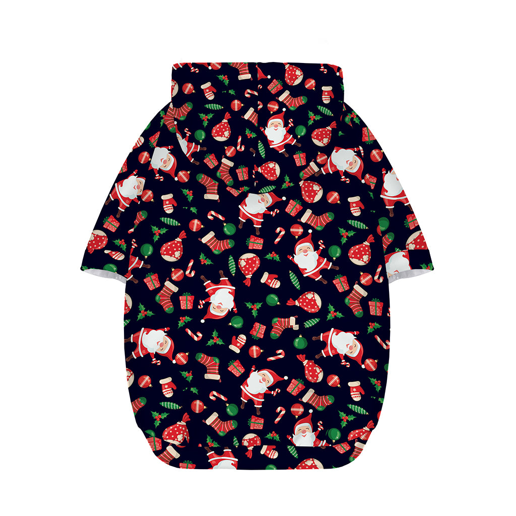 Cute Merry Christmas Pattern Print Dog Zip Up Hoodie