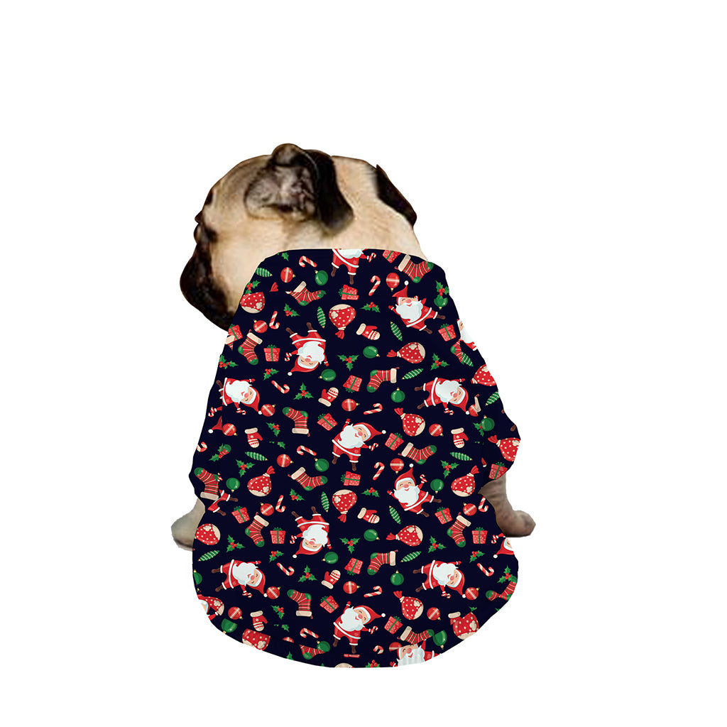 Cute Merry Christmas Pattern Print Dog Zip Up Jacket