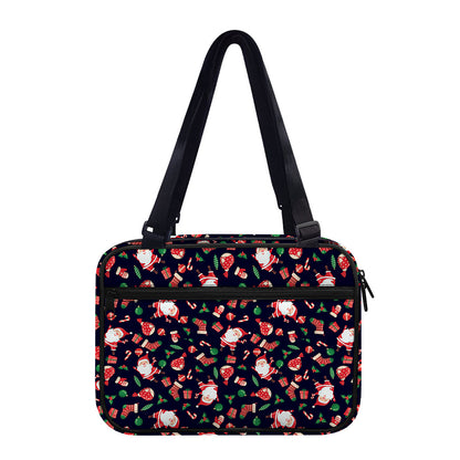 Cute Merry Christmas Pattern Print Double Strap Bible Bag