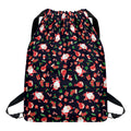 Cute Merry Christmas Pattern Print Drawstring Backpack