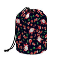 Cute Merry Christmas Pattern Print Drawstring Makeup Bag