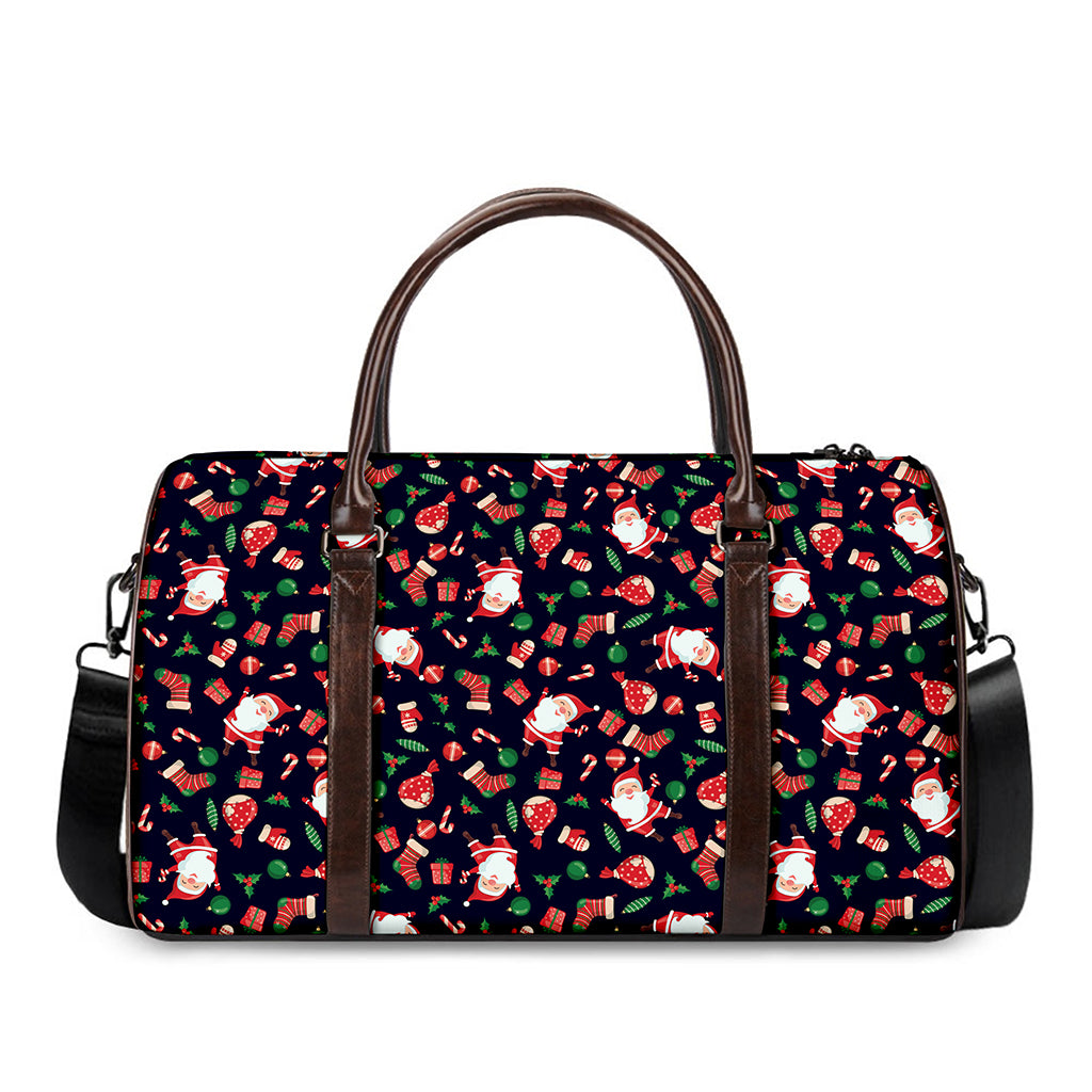 Cute Merry Christmas Pattern Print Duffle Bag
