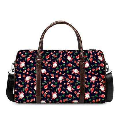 Cute Merry Christmas Pattern Print Duffle Bag