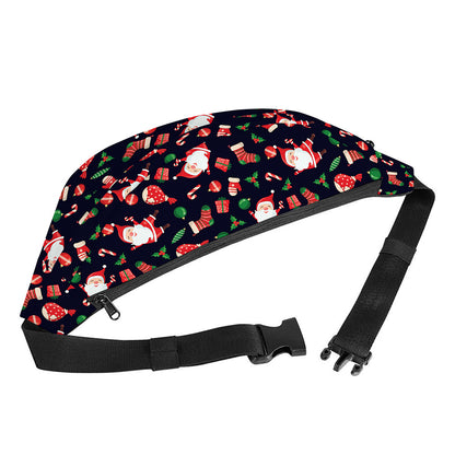 Cute Merry Christmas Pattern Print Fanny Pack