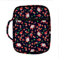 Cute Merry Christmas Pattern Print Front Pocket Bible Bag