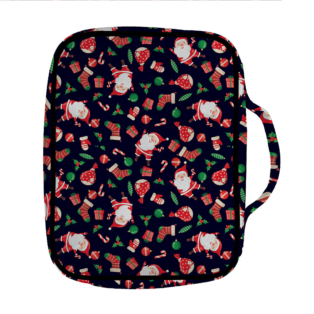 Cute Merry Christmas Pattern Print Front Pocket Bible Bag
