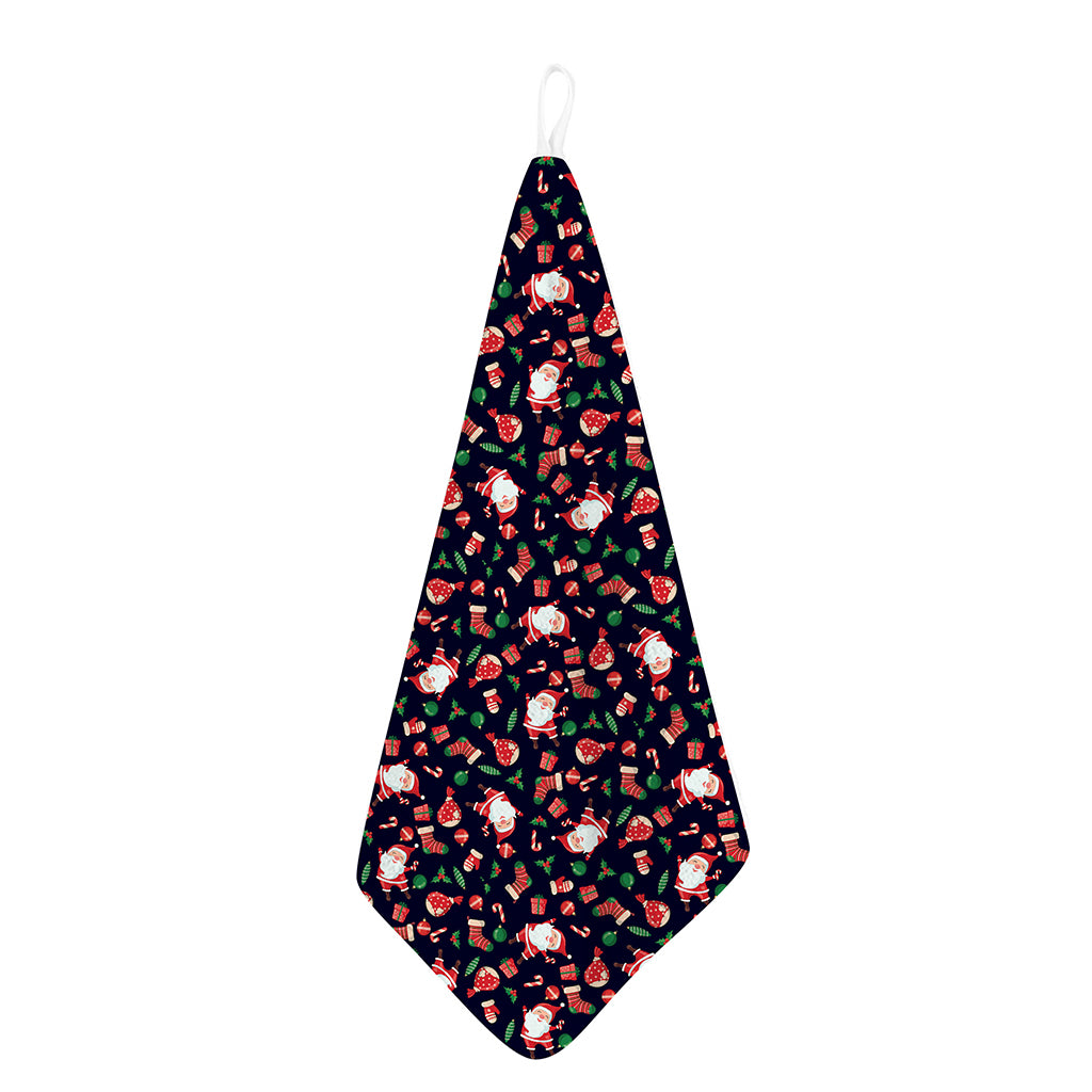 Cute Merry Christmas Pattern Print Hand Towel