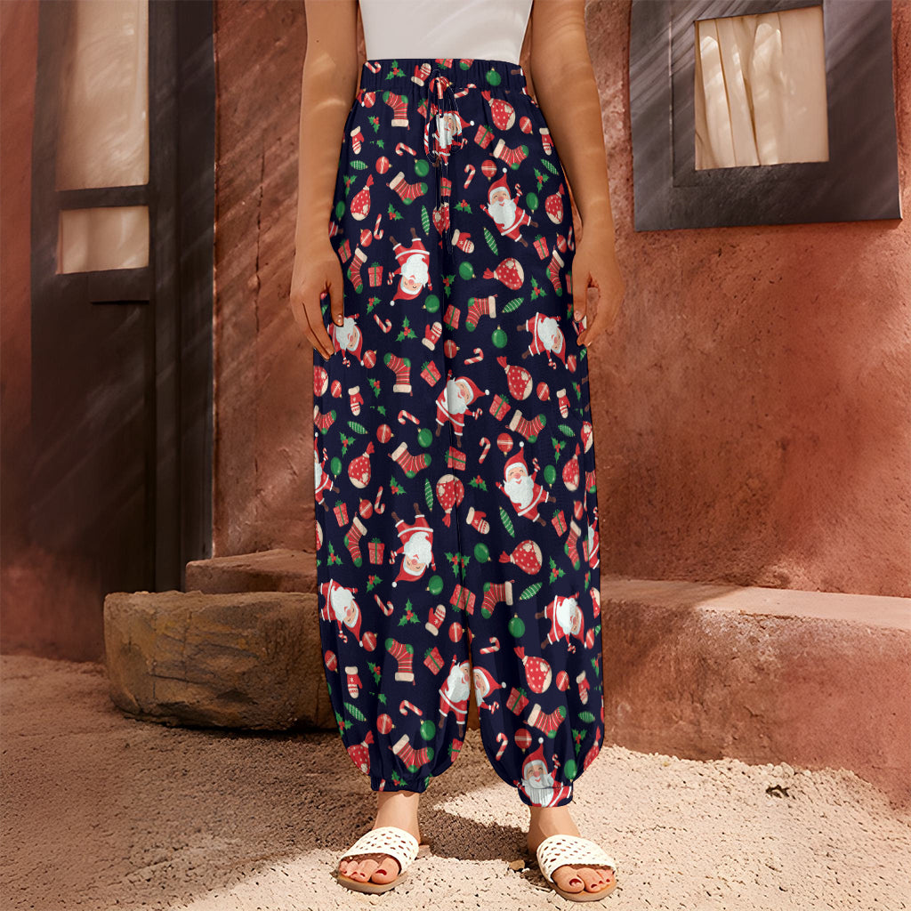 Cute Merry Christmas Pattern Print Harem Pants