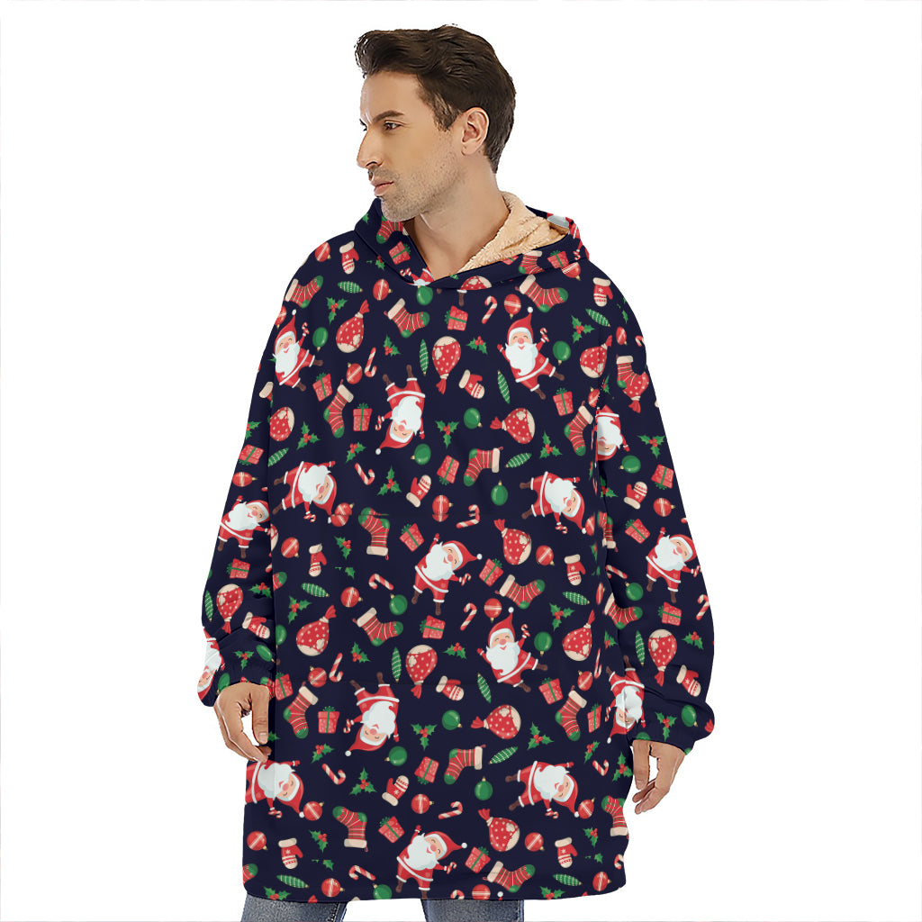 Cute Merry Christmas Pattern Print Hoodie Blanket