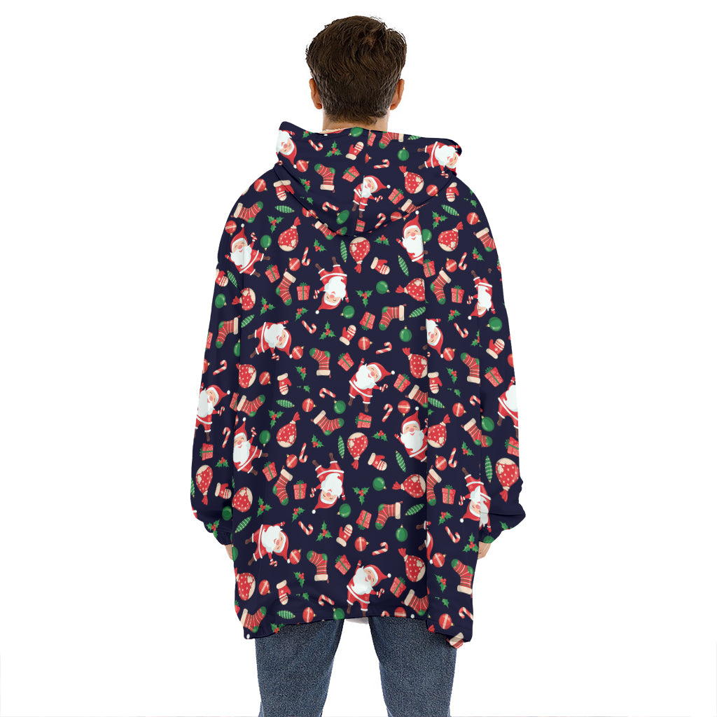 Cute Merry Christmas Pattern Print Hoodie Blanket