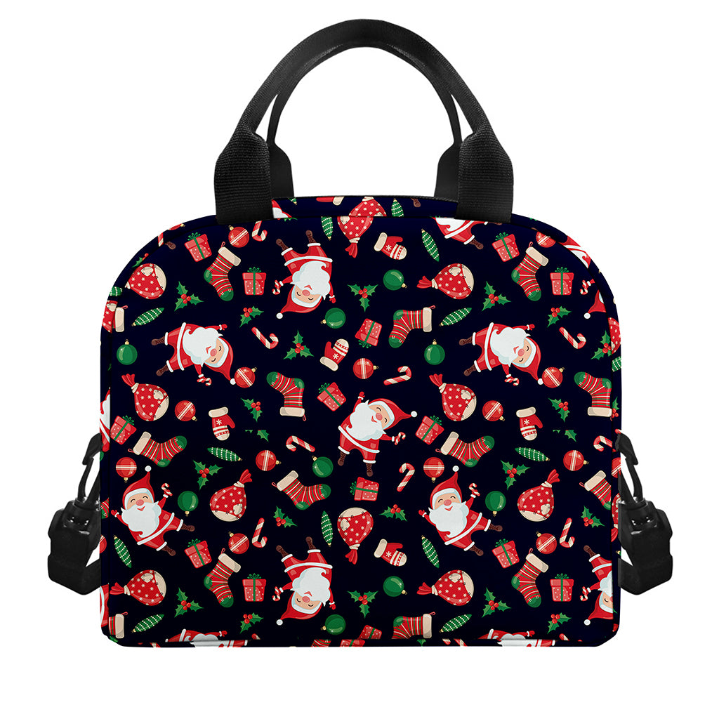 Cute Merry Christmas Pattern Print Insulated Lunch Bag