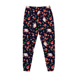 Cute Merry Christmas Pattern Print Jogger Pants