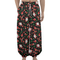 Cute Merry Christmas Pattern Print Lantern Pants
