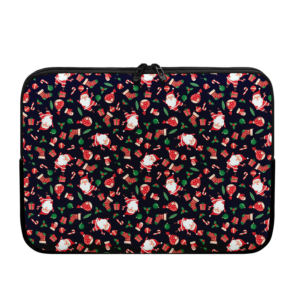 Cute Merry Christmas Pattern Print Laptop Sleeve