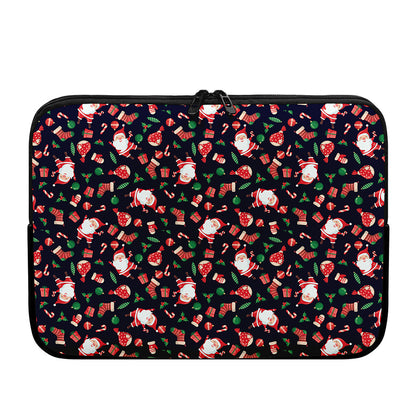 Cute Merry Christmas Pattern Print Laptop Sleeve