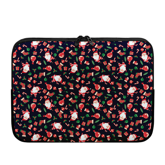 Cute Merry Christmas Pattern Print Laptop Sleeve