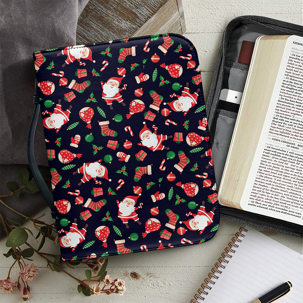 Cute Merry Christmas Pattern Print Leather Bible Cover