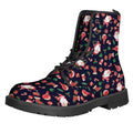 Cute Merry Christmas Pattern Print Lace-Up Boots